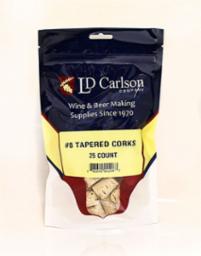 #8 TAPERED CORKS 25/BAG (Fits 375/750 mL Bottles)