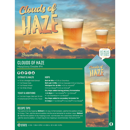 Clouds of Haze Hazy/Juicy Double IPA - Extract Beer Brewing Kit