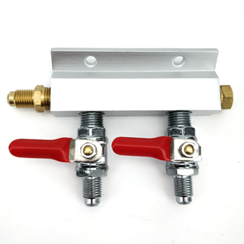 Aluminum Gas Mainfold - 2 Way - 1/4 in. Flare
