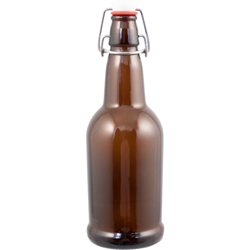 Pop Tops Swing Top Bottles - 16 oz Amber (Case of 12)