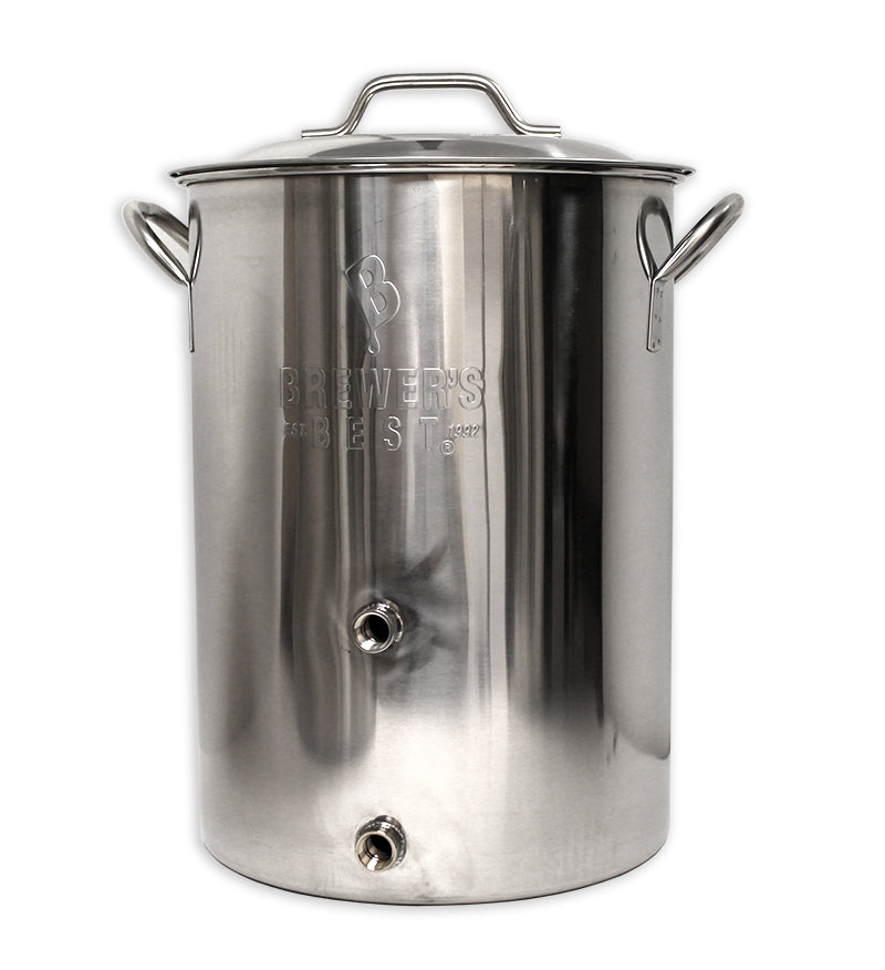 8 GALLON BREWER©S BEST BASIC BREWING KETTLE W/ TWO PORTS AND Fittings!