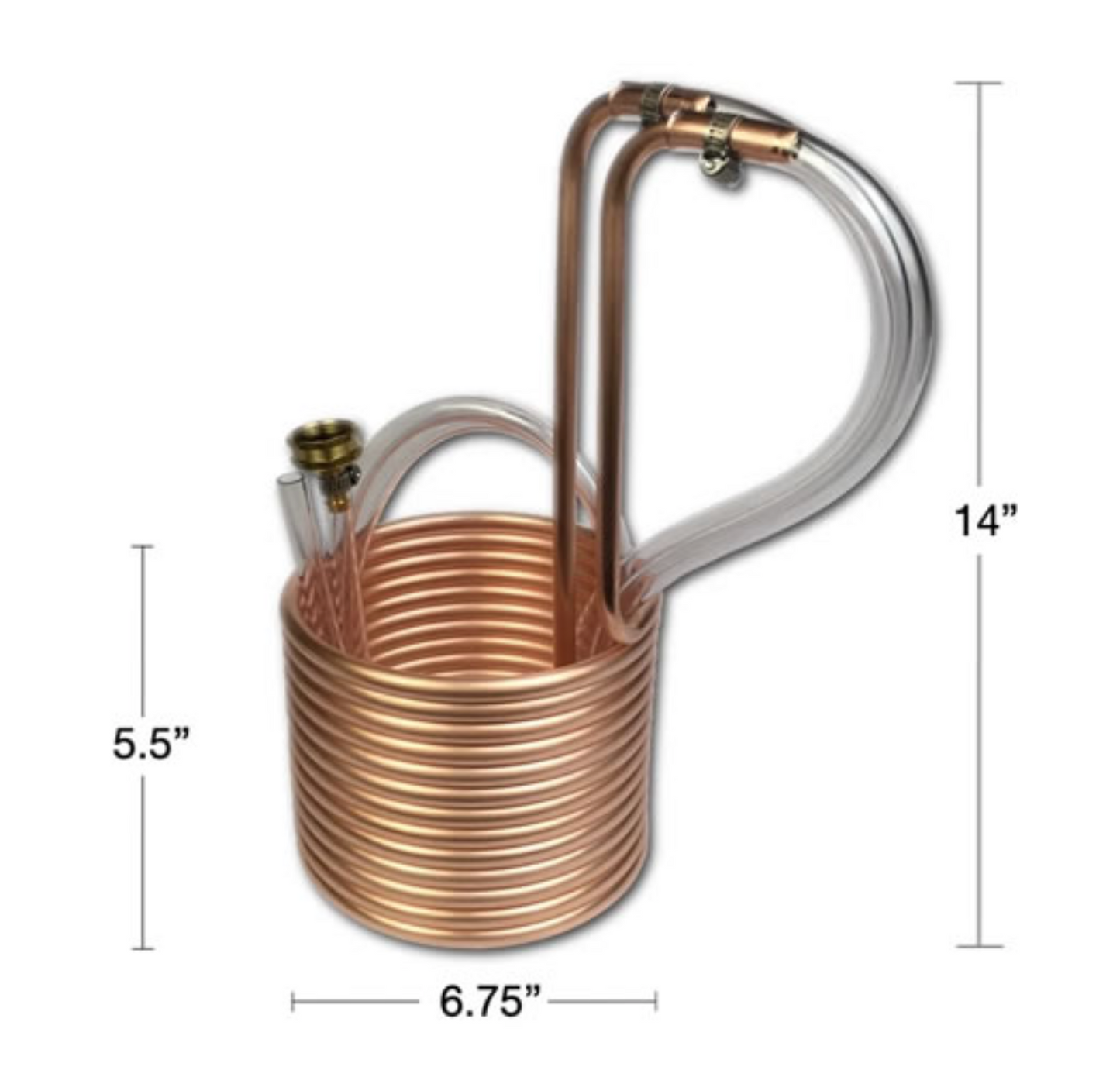 COPPER WORT CHILLER - 25 FT W/ VINYL TUBING