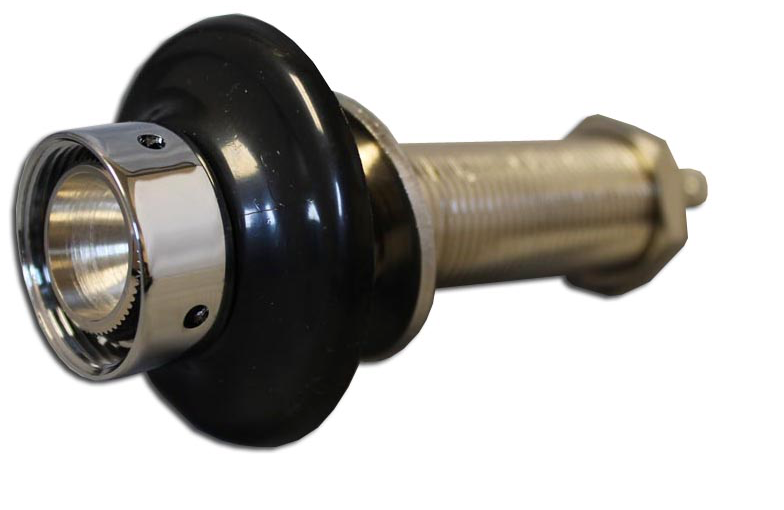 CHROMED BRASS FAUCET SHANK WITH 1/4" BARB - 4 5/8" LENGTH