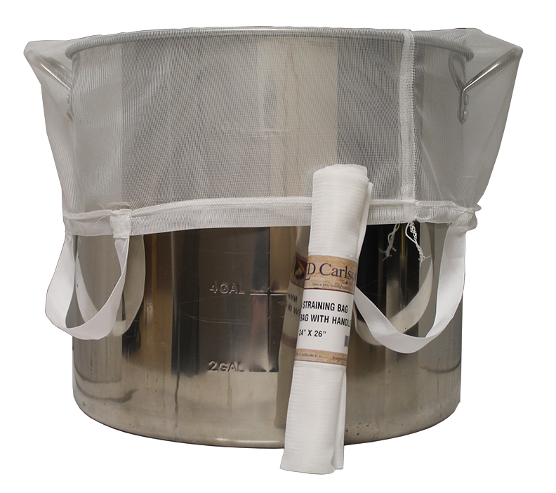 BIAB STRAINING BAG WITH HANDLES 24" X 26" (600 MICRON)