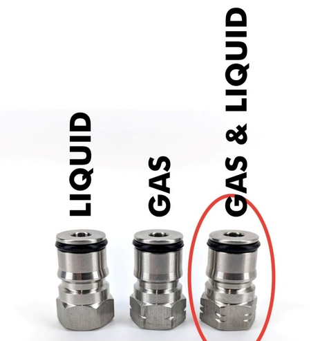 Universal Body Connect for Gas and Bev - Ball Lock