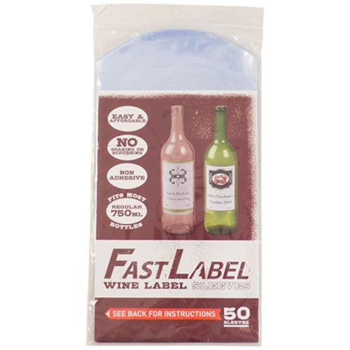 Fastlabel 22oz Beer and 750ml Wine Bottle Label Sleeves