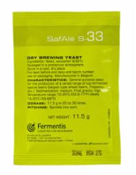 SAFALE S-33 DRY BREWING YEAST 11.5 GRAMS