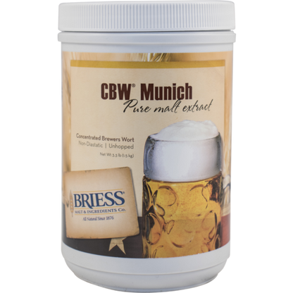 Briess CBW® Munich | Concentrated Brewers Wort | Liquid Malt Extract | LME | 8 SRM | 3.3 LB Canister