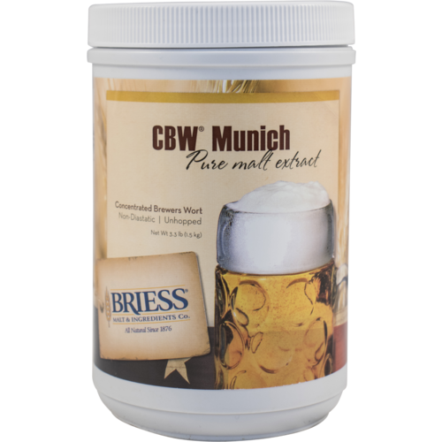 Briess CBW® Munich | Concentrated Brewers Wort | Liquid Malt Extract | LME | 8 SRM | 3.3 LB Canister