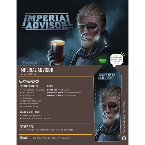 Imperial Advisor Imperial Stout - Brewmaster Extract Beer Brewing Kit