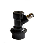 BLACK LIQUID DISCONNECT WITH 1/4" MFL FOR BALL LOCK KEG
